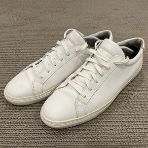 Taft white leather sneaker, men’s 10